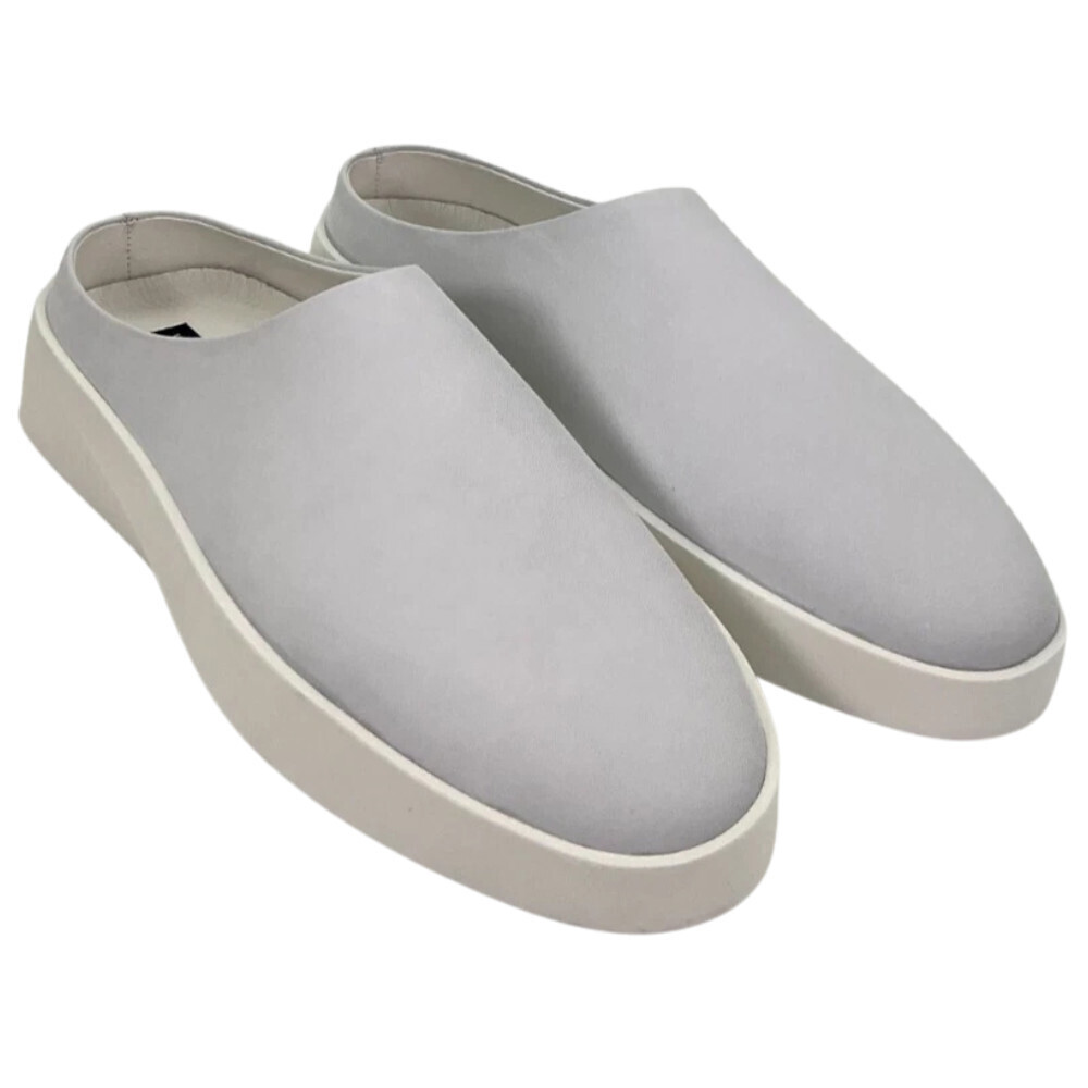 Wolf & Shepherd Cruise Slipper Women's 7.5 Gray Leather Round Toe Mule GAL1046
